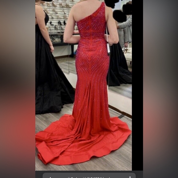 Sherri Hill 54854 One Shoulder Prom Dress - Picture 3 of 4